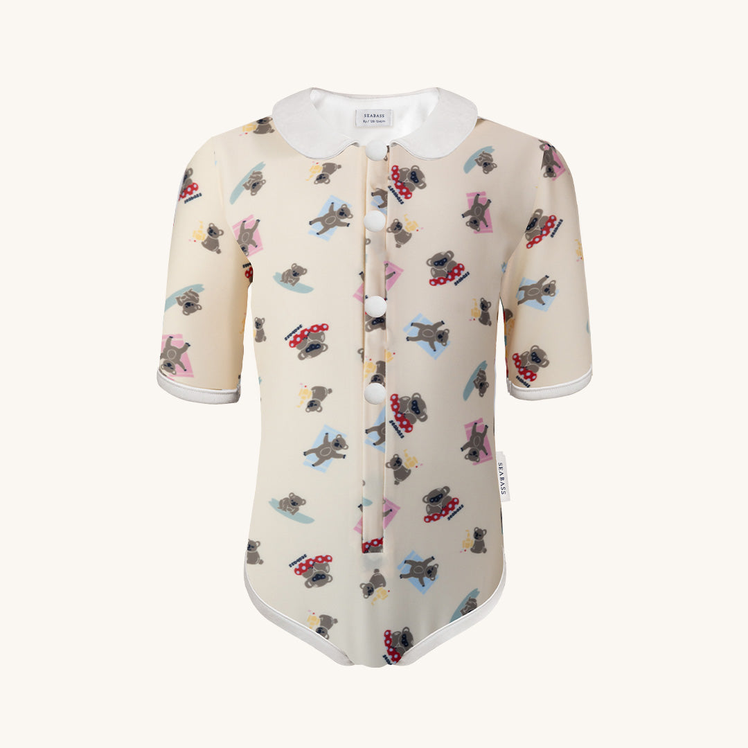 UV-Badeanzug für Mädchen Coco Sydney - vanille