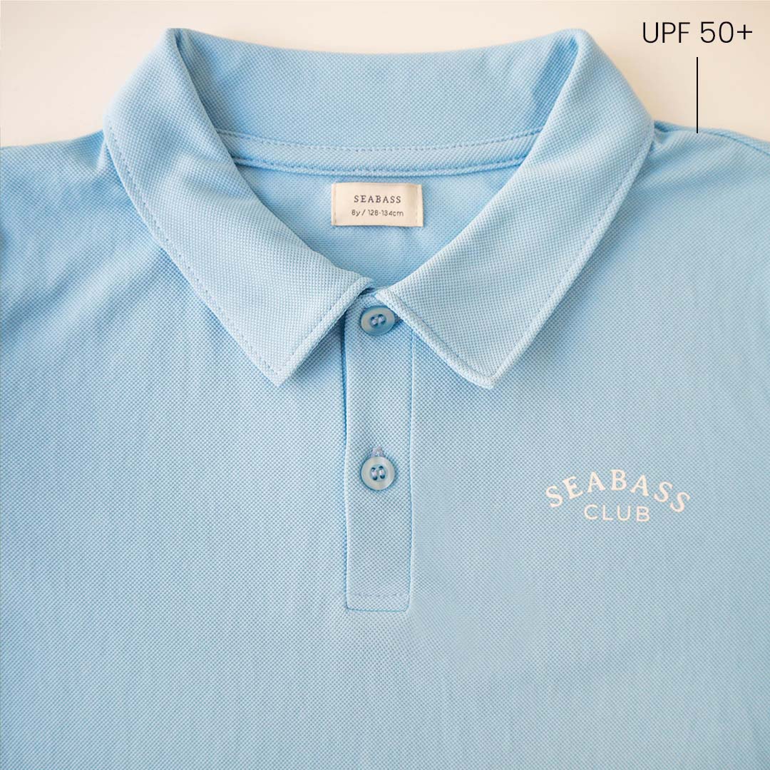 Jungs UV Polo Shirt Hellblau