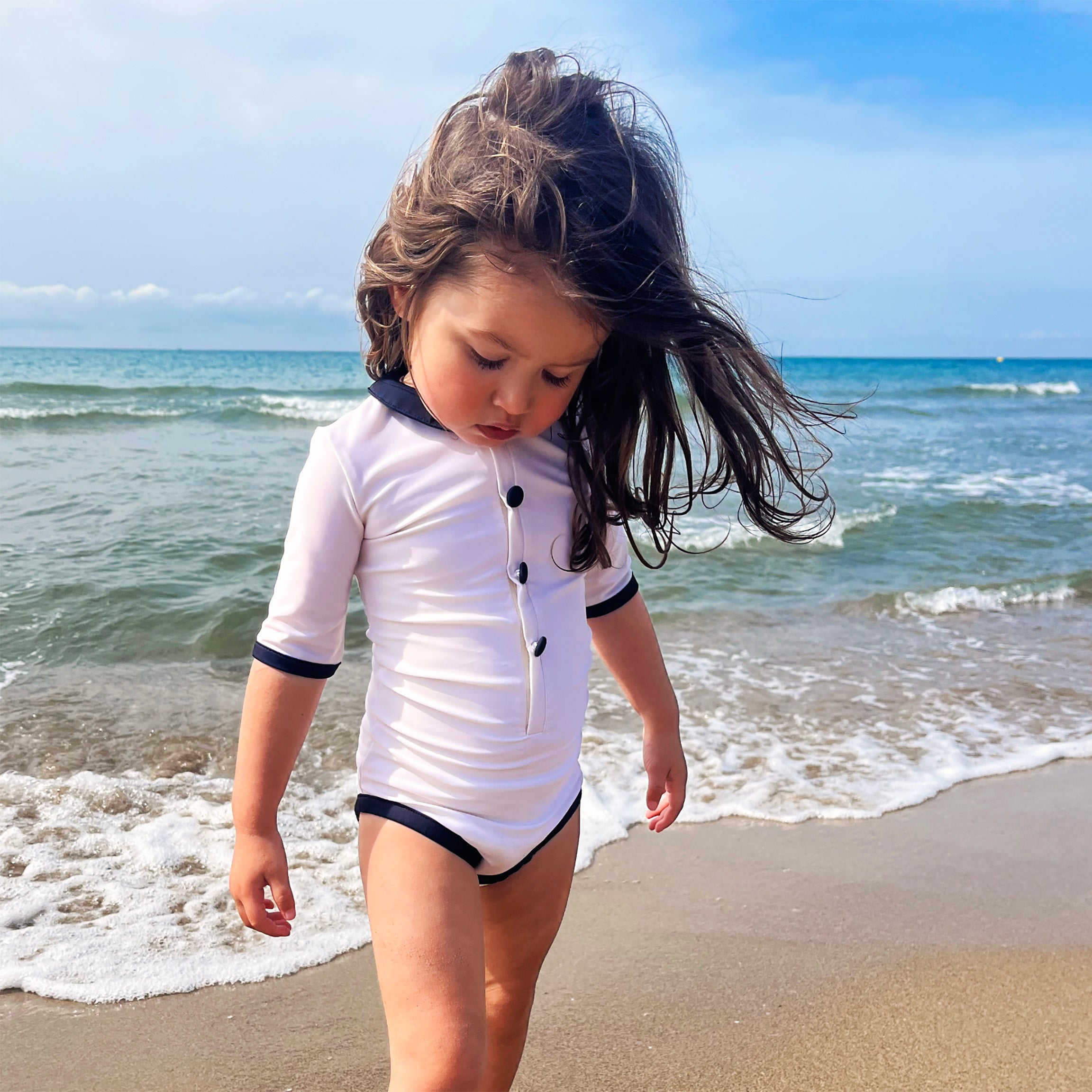 Set of UV Swimsuit and Kimono - Biarritz