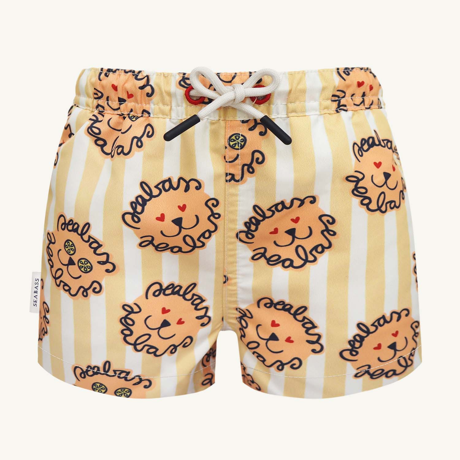 Männer UV Badeshort Leone - Löwe Gelbe Streifen