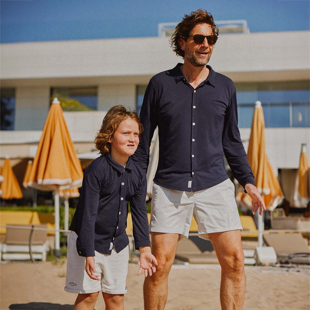 Jungs Hemd mit UV-Schutz - Marineblau