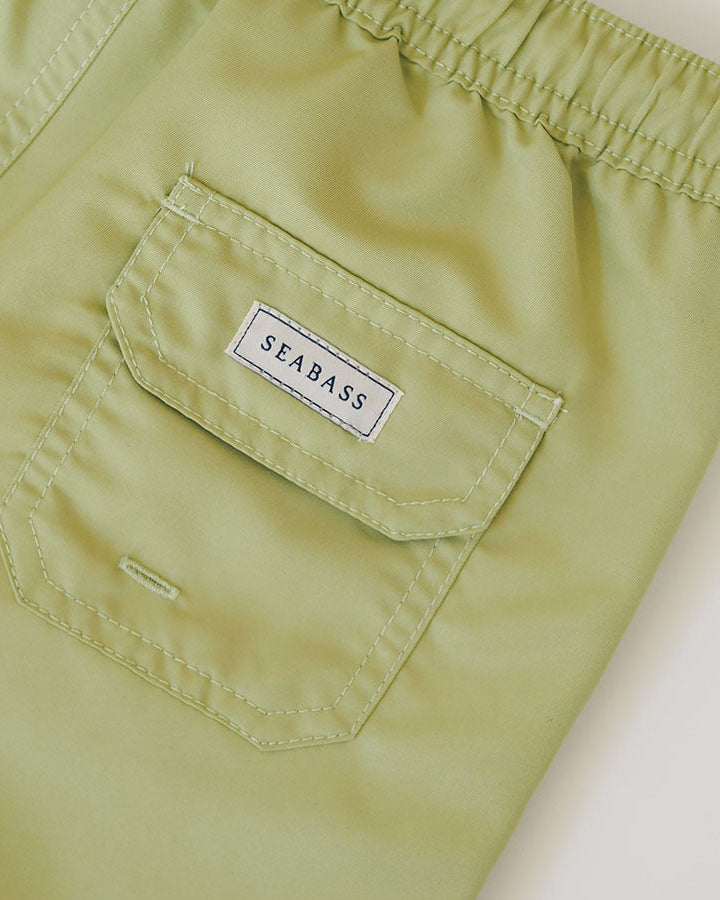 Männer UV Badeshort Pistazie Grün - einfarbig