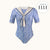 Damen UV-Badeanzug Sailor Positano - blau
